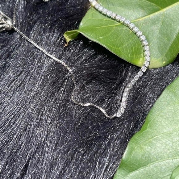 NWT Savvy Cie Sterling Silver Cubic Zirconia Box Tennis Bracelet - Picture 9 of 10